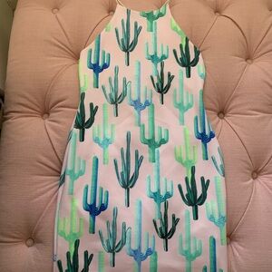 Missguided cactus print fully lined dress.